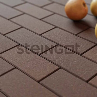 Steingot Тротуарная плитка Прямоугольник 200*100*60 Темно-коричневый (верхний прокрас, минифаска)