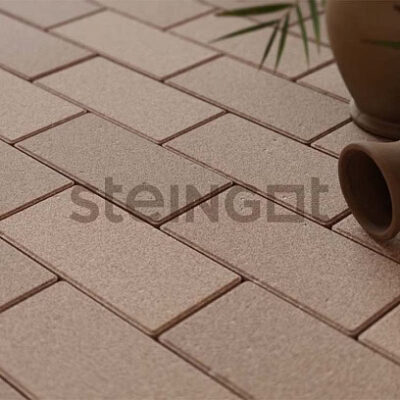 Steingot Тротуарная плитка Прямоугольник 200*100*60 Бежевый (верхний прокрас, минифаска) [На заказ]